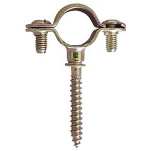 Abrazadera metálica con tirafondo Ø10 mm a Ø 12 mm