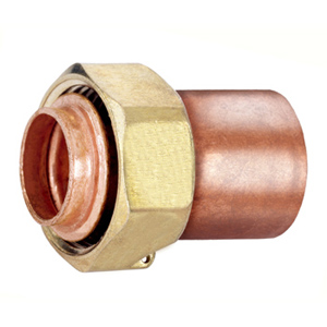 Racor cobre recto  con tuerca precintable Ø15 mm 3/4″