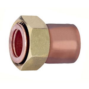 Racor cobre recto asiento plano Ø 18 mm 3/4″