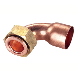 Racor de cobre curvo de asiento plano 1/2″ Ø 12mm